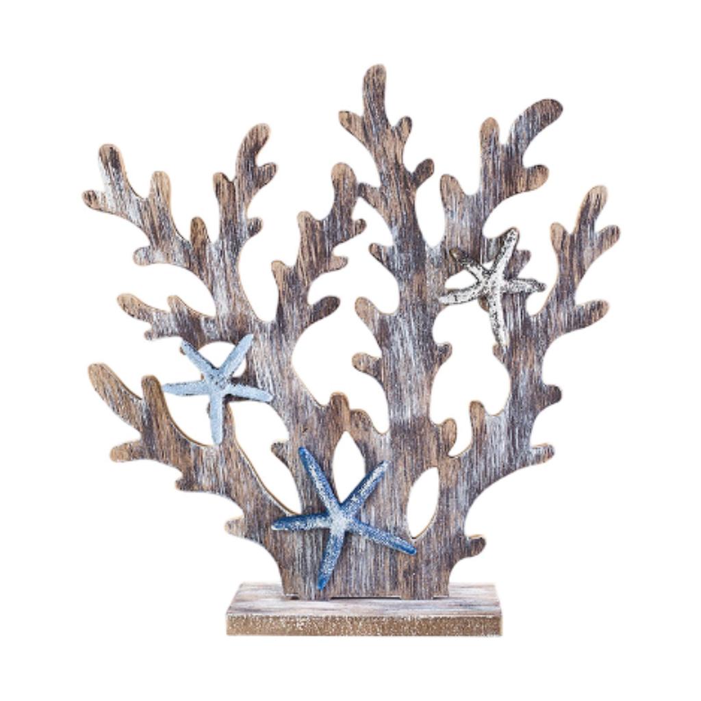 Mediterranean Birthday Gift Crafts Coral Statue for Desktop Indoor Bookshelf