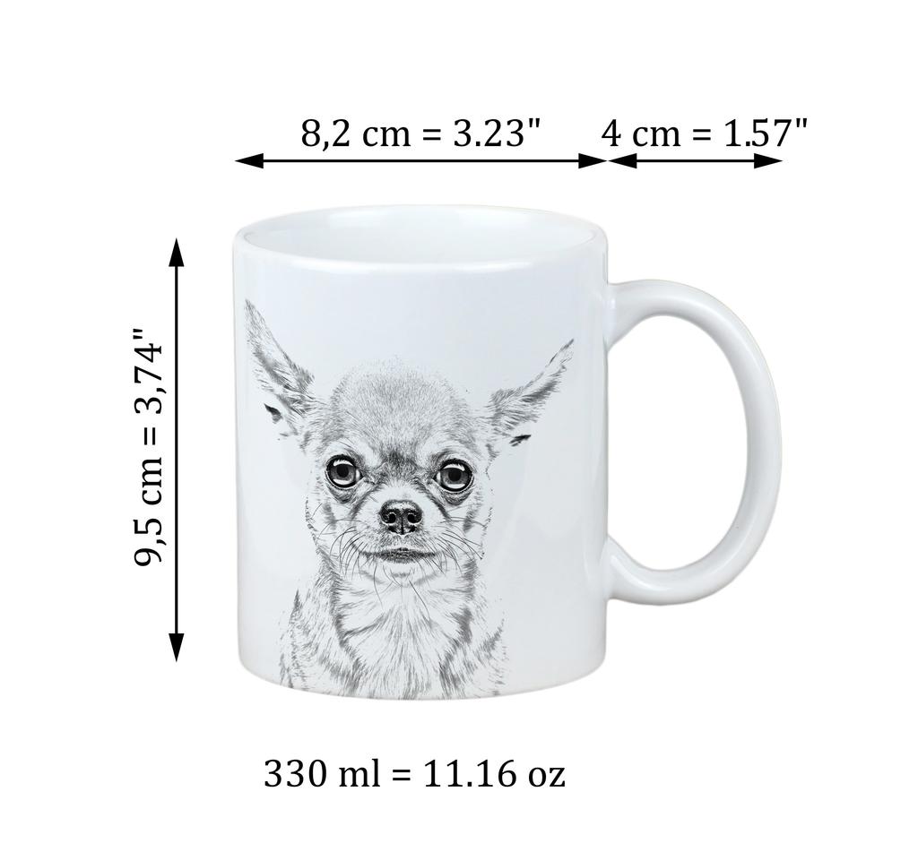 Chihuahua Short-haired, Chihuahua Smooth - Cup with a Dog, Cheerful Cup for a Dog Lover, Personalized Gift from the Art-Dog Brand