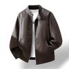 Spring and Autumn Locomotive Leather Clothing New Tops Leather Jackets Men's PU Leather Clothes Spring and Autumn Trend Men's Leather Clothes