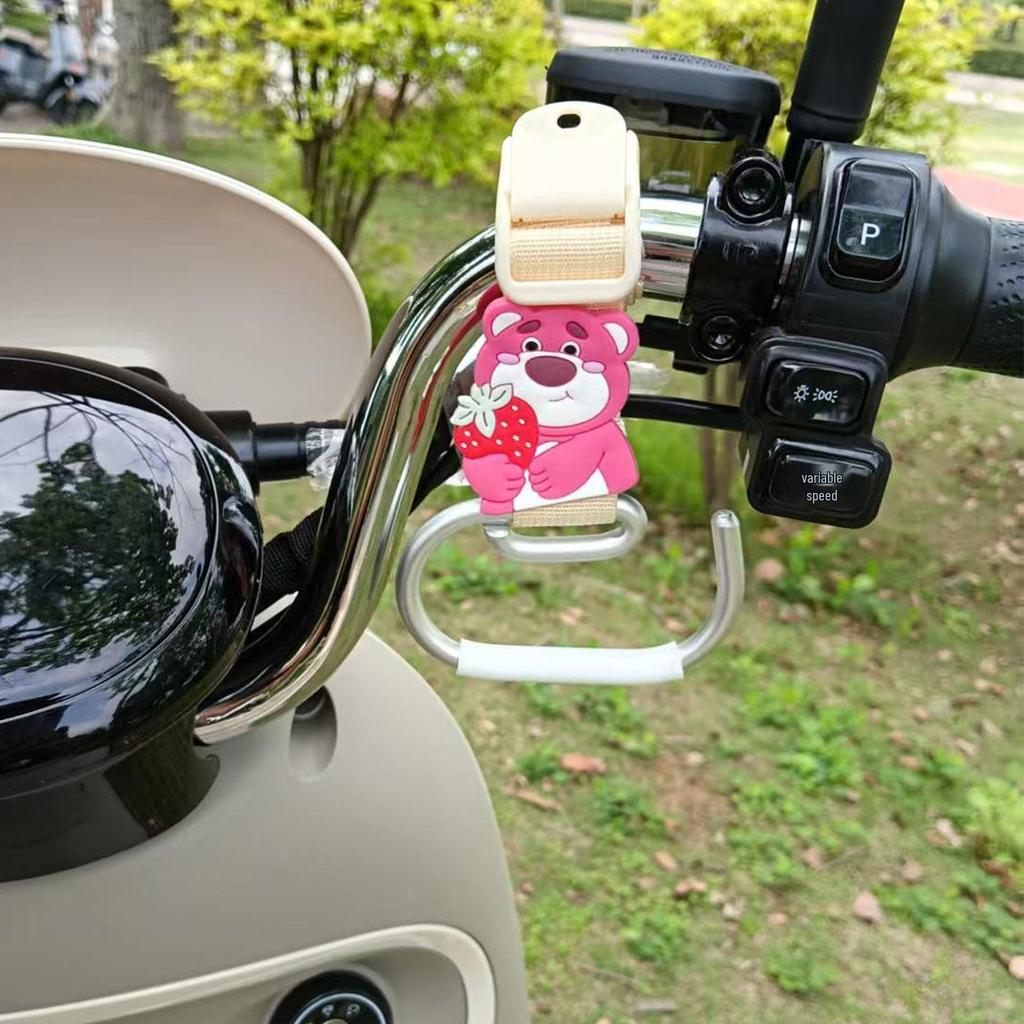 Cartoon Electric Scooter Hook: Universal, Strong, Storage Solution for Scooters, Motorcycles, and Strollers