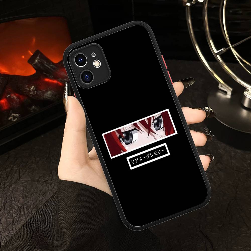 DXD Rias Gremory Mobile Cell For iPhone 11 12 13 14 15 16 Pro Max Plus Matte Translucent Phone Cover