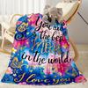 Mother's Day Greeting Flannel Blanket-Soft and Suitable for Sofas,Beds,Offices,Travel,All Seasons,Great Gift for Holidays and Birthdays.