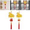 Chinese Year Decoration Golden Horse Pendant Wall Hanging Ornament for Living Room