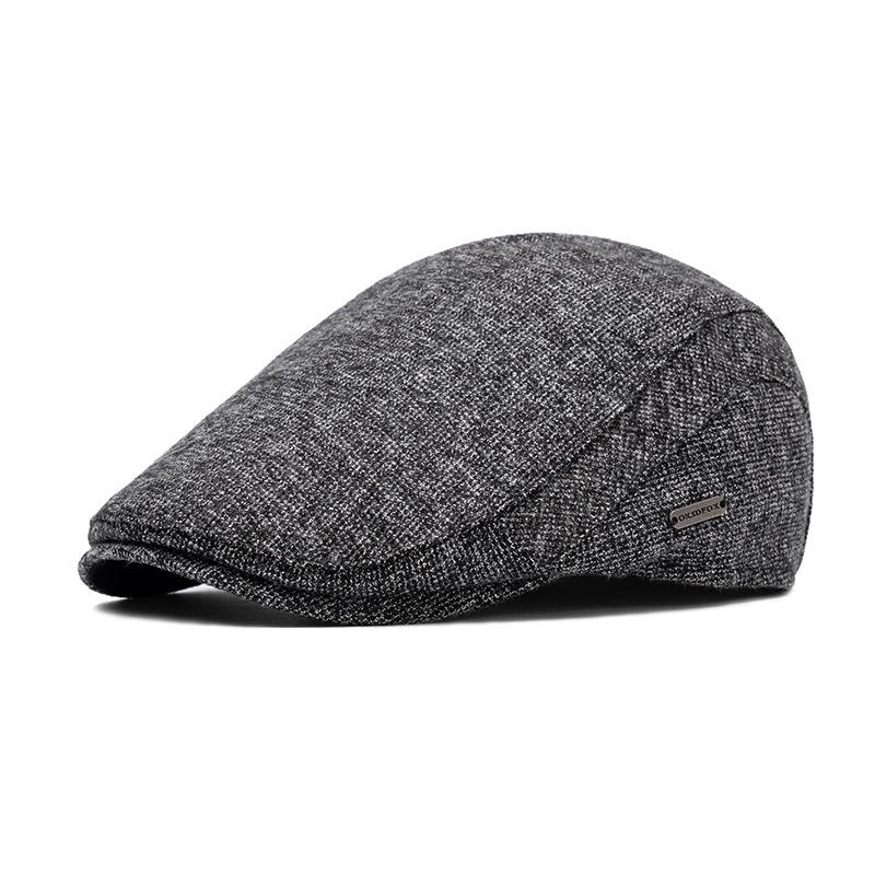 Autunno e inverno berretto termico in velluto da uomo berretto in maglia casual berretto alla pescatora britannico