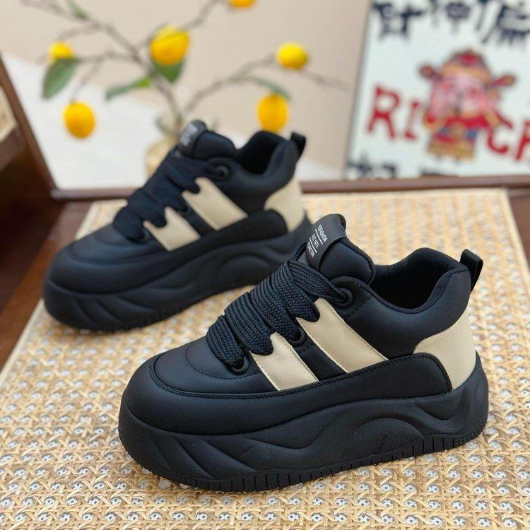 

Бархатные женские туфли интернет-знаменитости на платформе, туфли-хлебушки, осень-зима 2025, спортивная обувь, новая повседневная обувь, универсальная обувь на мягкой подошве 40