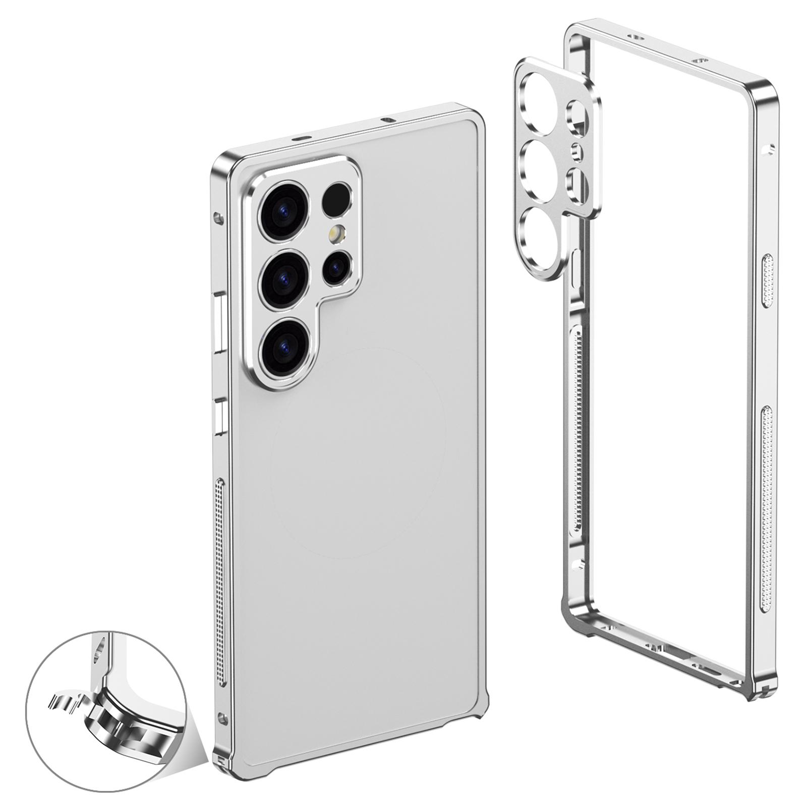 

Для Samsung Galaxy S25 Ultra Бампери Металева Рамка Чохол з Відведенням Тепла із Захистом Об єктива Камери Silver