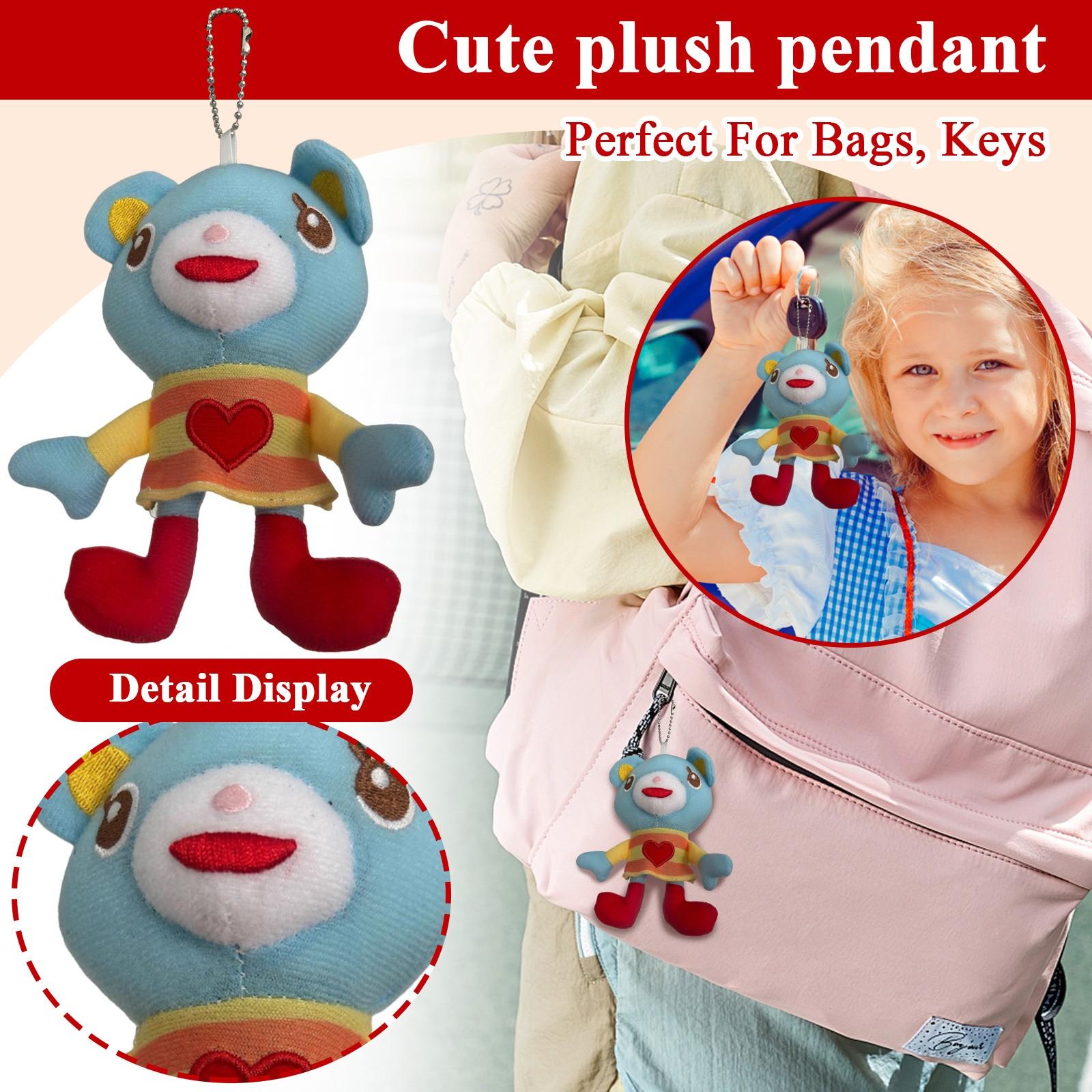 

Милая плюшевая игрушка-подвеска, мягкая, идеально подходит для сумок, ключей, добавляет очарования и тепла в повседневную жизнь. One Size синий