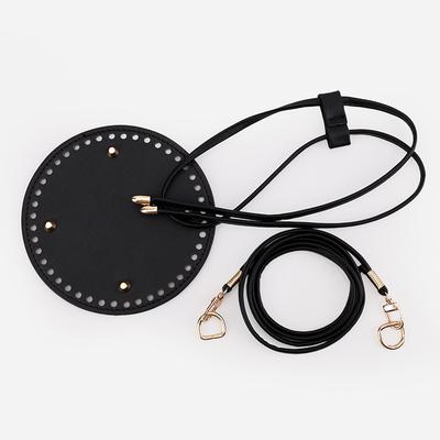 Gepäckzubehör DIY handgewebte Tasche Beuteltasche PU-Material Tasche, Bodenplatte Kordelzug Schultergurt Dreiteiler Großhandel