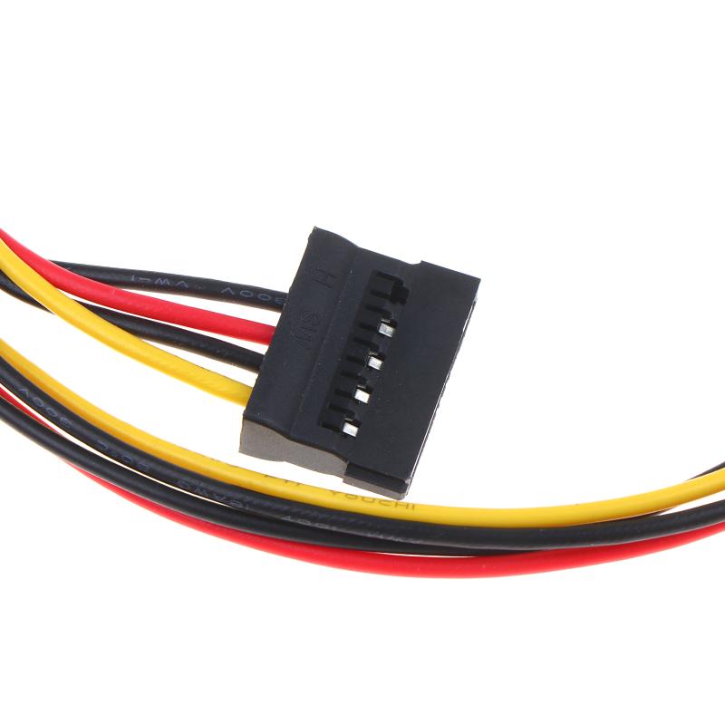 4 Pin to 2/3 Port SATA Power Connector Cable Safe Overcurrent Protection for 6000 8000 ATX Desktop PC HDD SSD