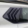 Quarter Rear Window Louver Scoop Vent Cover Trim Compatible For Nissan Rogue 2021-2023 Black Glossy Carbon Fiber Look(Glossy Black)