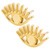 Fashion Ear Studs Gold Color Sun Heart Flower Stainless Steel Earrings For Women Men Accessories Ear Jewelry Fit DIY Rhinestone