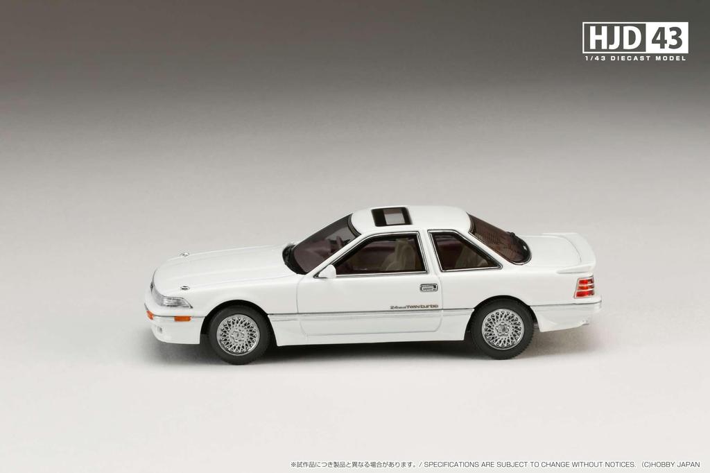 Hobby Japan HJD43 Toyota Soarer 2000 TWINCAM 24 TWIN TURBO TURBO L Super White IV Finished Model HJD432006W 1/43 GT-TWIN (GZ20)