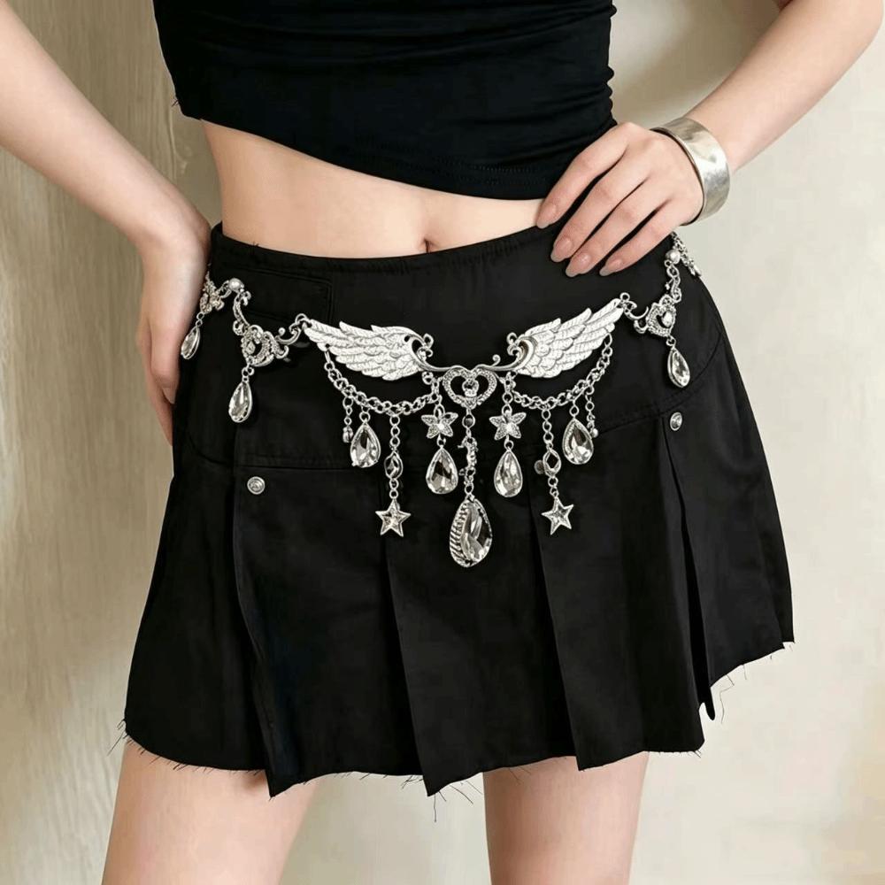 Adjustable Metal Belly Chain Elegant Hip Chain Fashion Pearl Waist Chains for Women