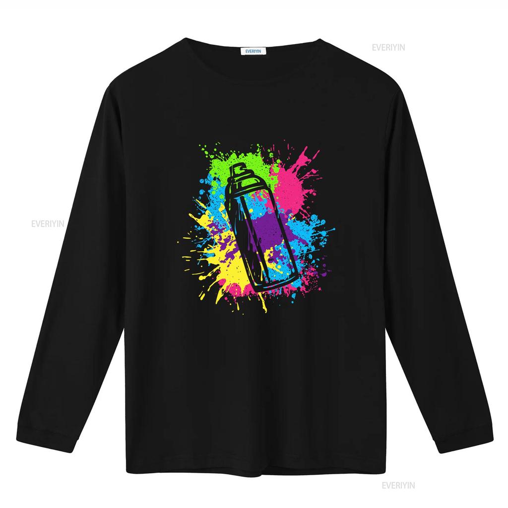 Fat Cap Graffiti Spray Paint Cans Street Art Artist T Shirt Colorful Design For Urban Style Vintage Washed Comfortable