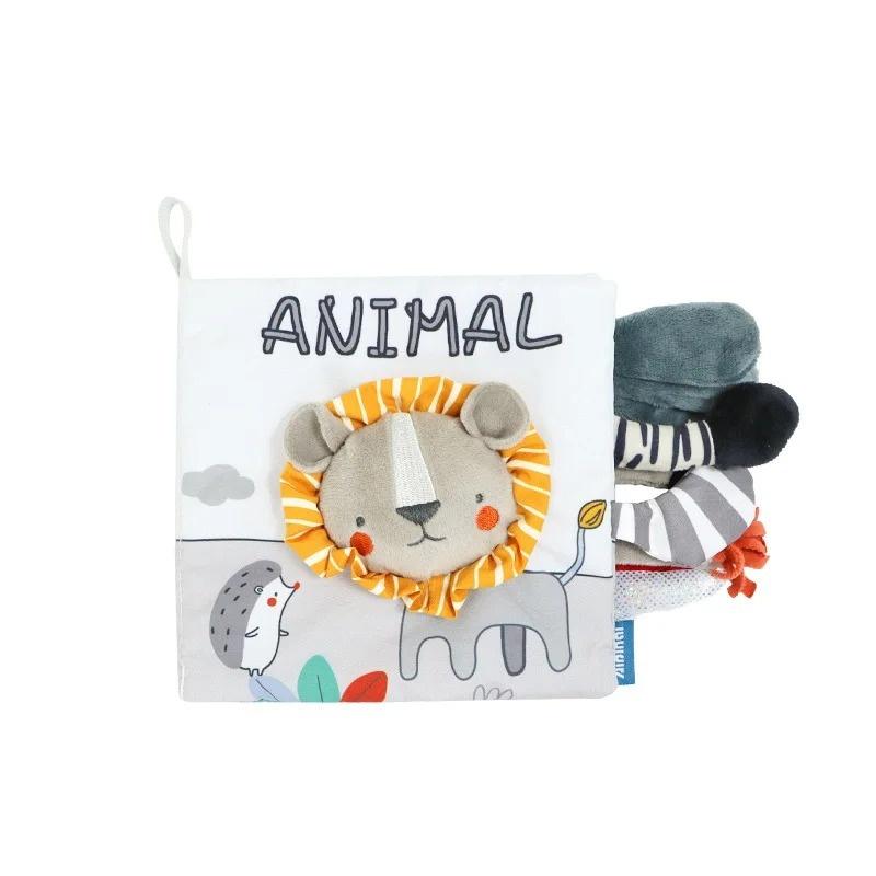 Libro in Stoffa Morbida per Bambini con Pagine Tattili - Carino Libro Sensoriale per Neonati 0-6, 6-12 e 12-18 Mesi con Carta Stropicciata Regalo per Neonato