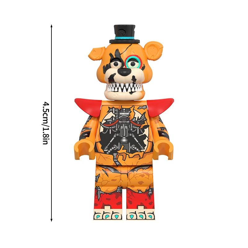 Freddy Fazbear Blocks Ornament Small Anime Figurine Decorations Bear Bunny Table Accessories Party Favors Children'S Day Gift