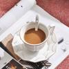 Luxury Ceramic Coffee Cup Spoon Plate Set Exquisite Latte Flower Tea Water Cup Milk Cups  Office