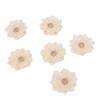 6PCS Burlap Flowers Lotos Shape European Retro DIY Burlap Flowers Hand Crafted White Fabric Flowers