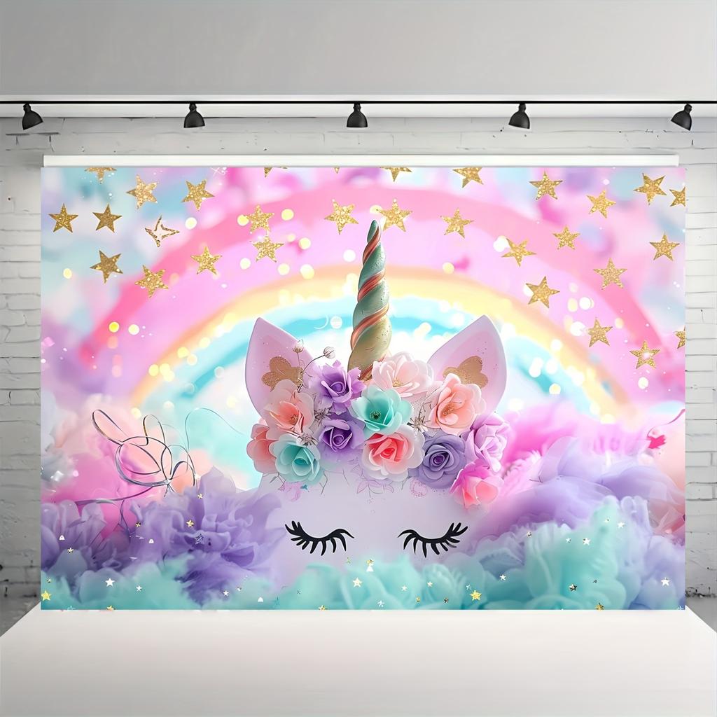 Magical Unicorn Photo Backdrop: Perfect for Holiday Parties Photography and Decorations