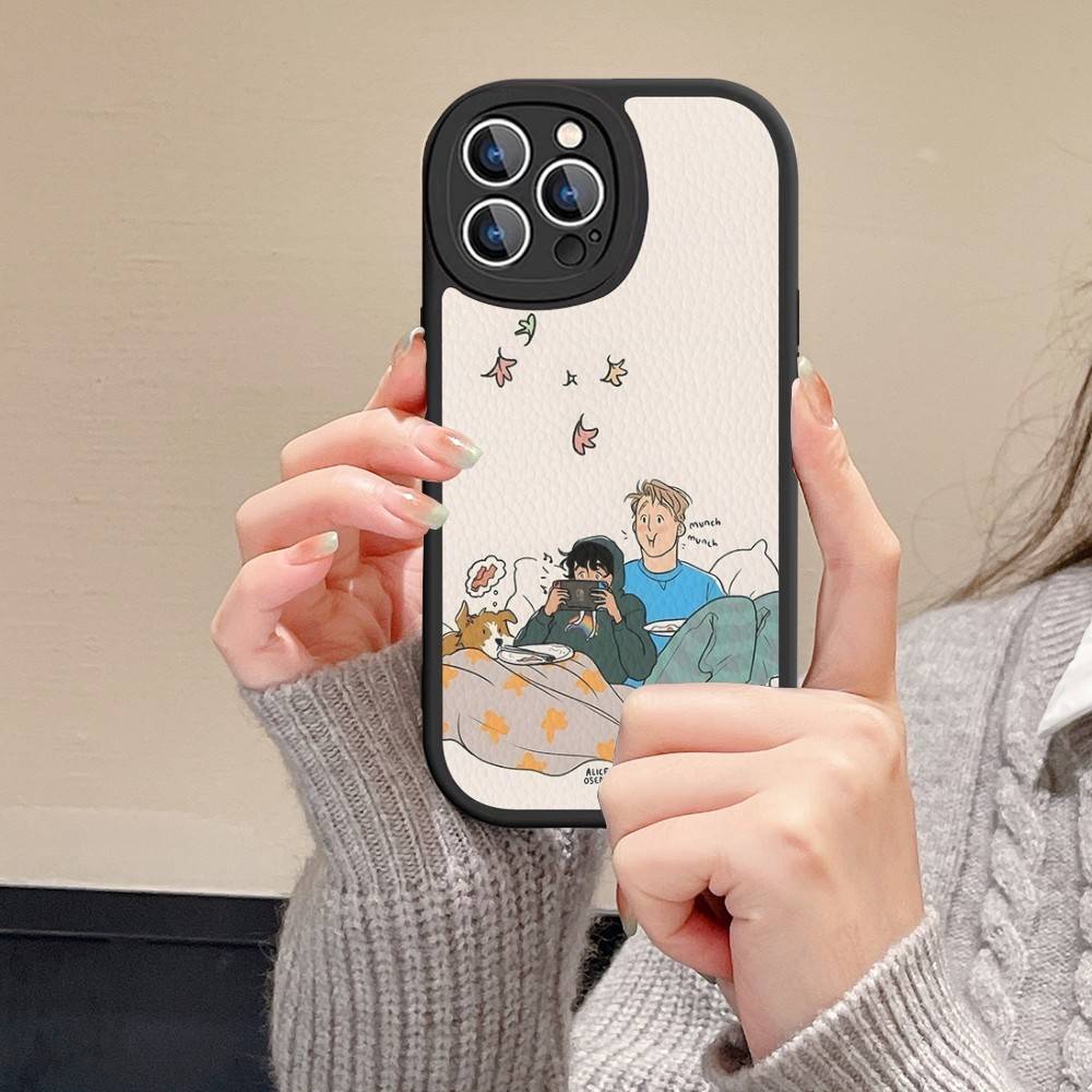 New Heartstopper Anime Phone Case For IPhone 15 14 13 12 11 16 Pro Max Plus Leather Soft Cover