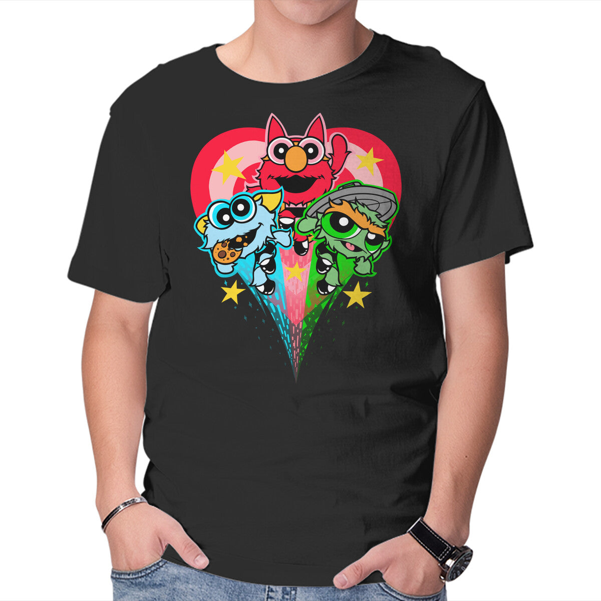 Unisex Crew Neck T-Shirt Puppet Street Boys Graphic Short Sleeve Casual Tee XXXXL