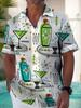 New Fashion Spring and Summer Leisure Gradual Change Color Printed Hawaiian Shirt Men's Vacation Seaside Trade Manufacturers