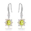 High-end Niche Light Luxury S925 Sterling Silver Natural Colored Treasure Earrings, Earrings Do Not Fade, Jewelry