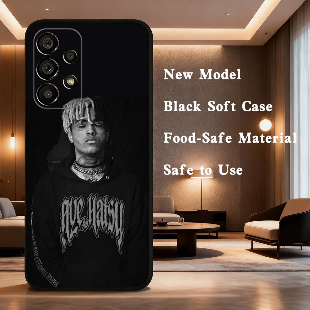Rapper X-XXXTentacionS Handyhülle für Samsung Galaxy A73,31,32,72,41,J7,8,9,53,52,71,22,Note Weiche Schwarze Silikonhülle