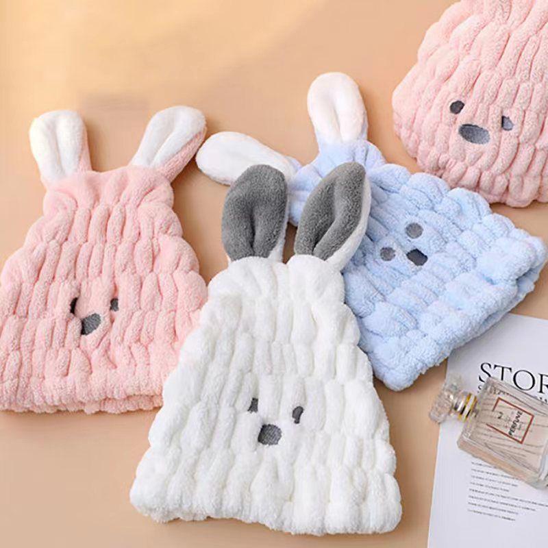 

Children s Quick-Dry Super Absorbent Hair Wrap Towel - Adorable and Efficient Bath Cap 1pc Rabbit Ear Cap - Random Color