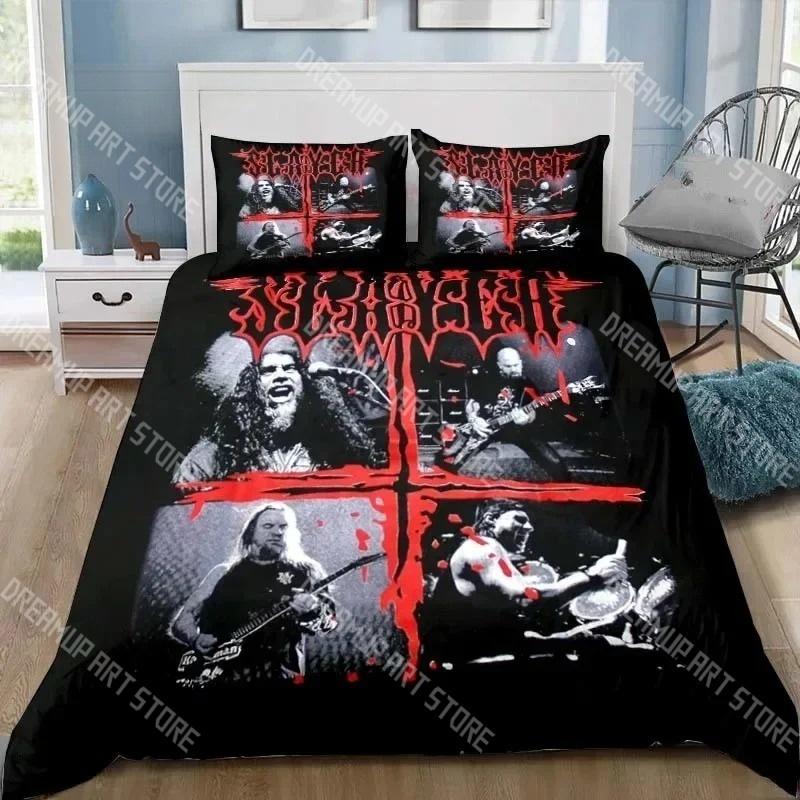 Fashion Slayer Heavy Metal Band Music Bedding Set Single Twin Full Queen King Size Bed Set Kids Bedroom Duvetcover Set