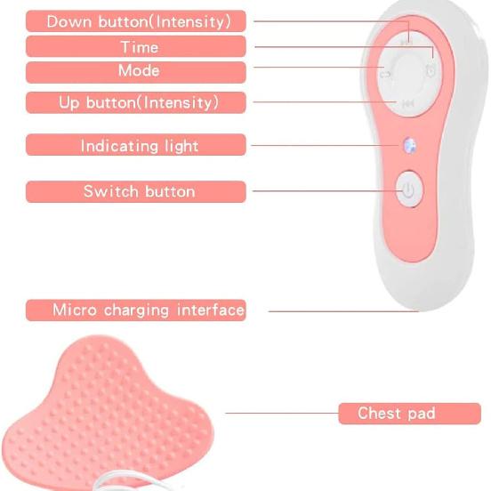 

Electric Breast Massager, Waterproof Chest Enhancer USB Electric Chest Augmentation with Hot Compress Function for Lift Enlarge and Care