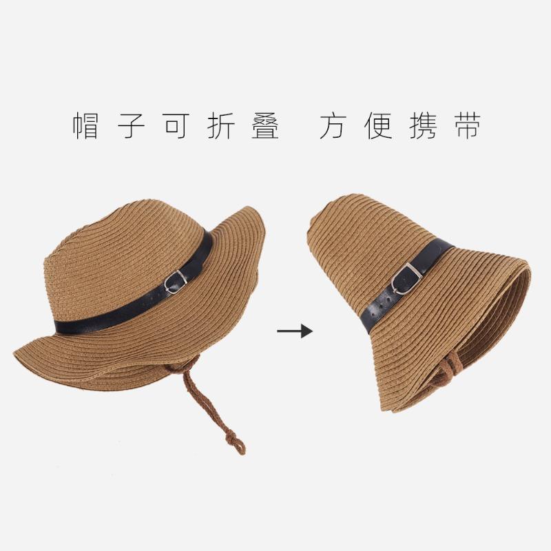 Men's outdoor sunscreen visor travel foldable cowboy hat parent-child beach hat sun hat