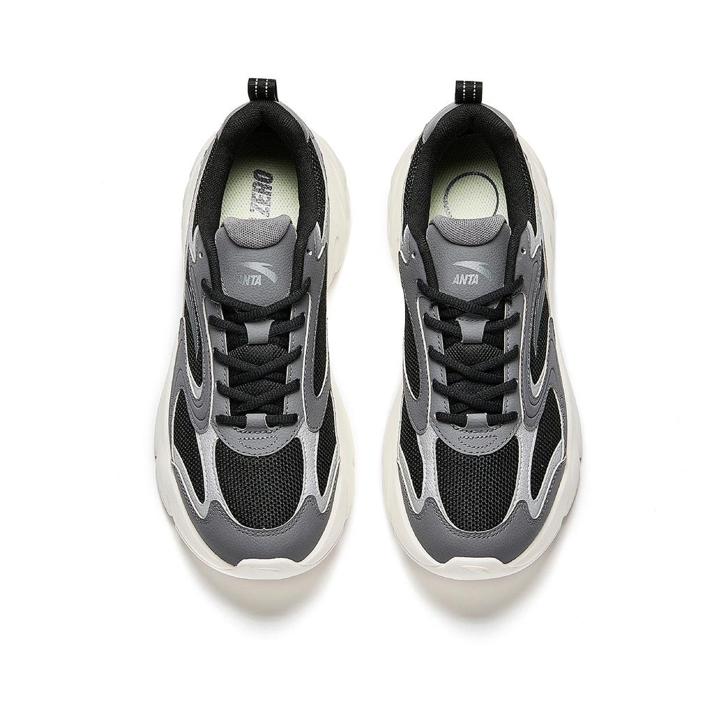 Anta Retro Trendy Casual Sneakers Men Sneakers Basic-Black Plain-Gray Silver 112548893-2