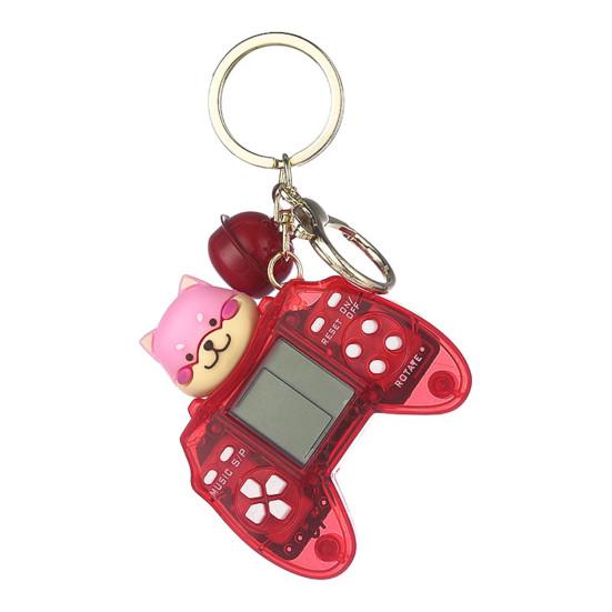 

Yousheng Retro Game Keychain Creative Cartoon Mini Game Machine Fun Handheld Entertainment for All Ages Pendant красный