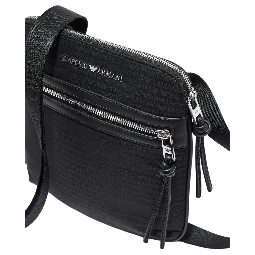 Emporio Armani Jacquard Umhängetasche mit Buchstabenkombination Unisex Taschen Schwarz EM005400-AF14637-UC001