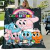 1pc Blanket The Amazing World of Gumball1 Print Design, Lightweight Blanket for Sofa, Bed- Soft &Warm, Gift for All Seasons Like Christmas, Halloween