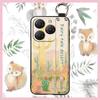 Waterproof Durable Phone Case For Blackview Shark9 5G Soft case Ring Oil Painting Protective Shockproof Wristband Flower