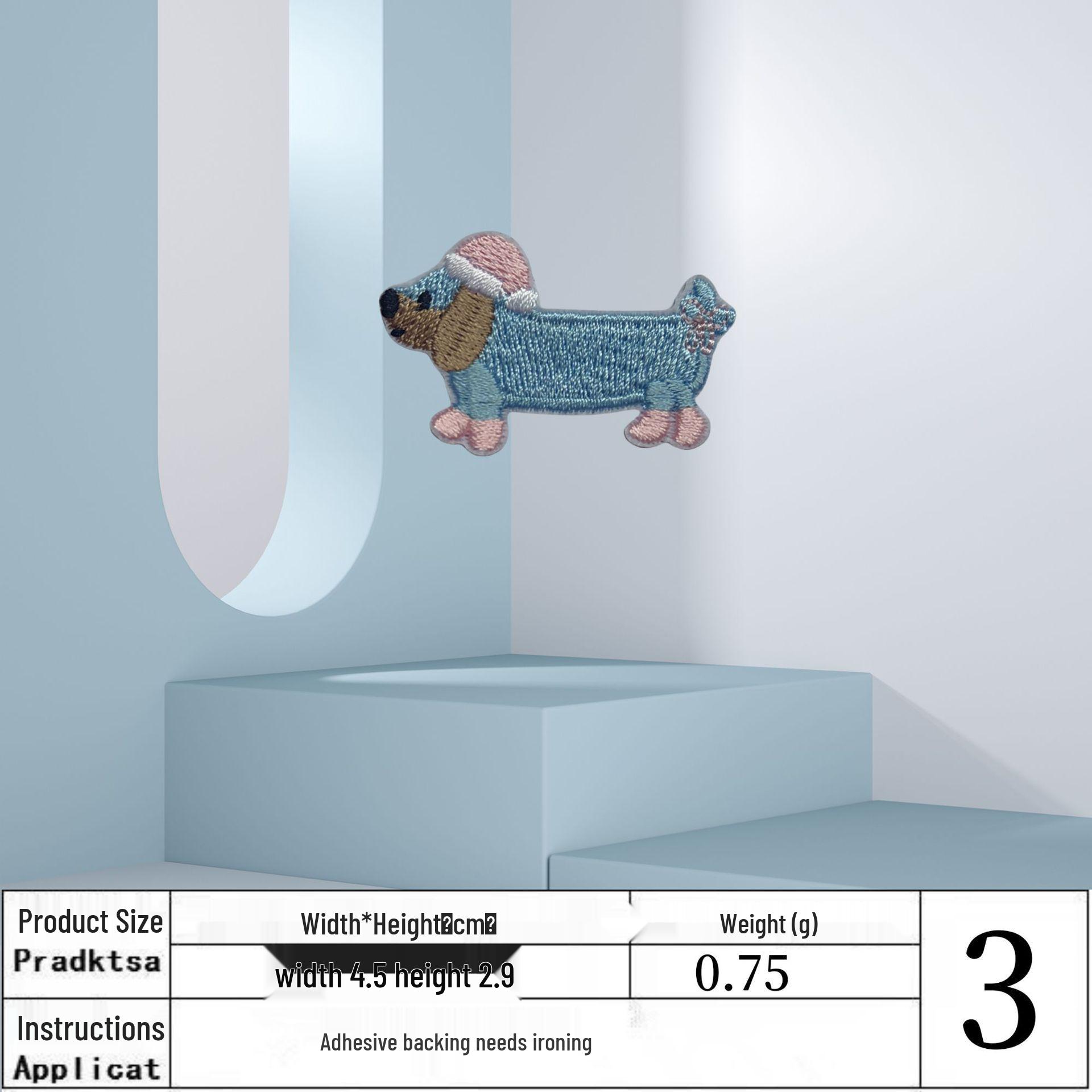 

Мультяшная вышитая нашивка с щенком: Самоклеящиеся термонаклейки для сумок, одежды и чехлов для телефонов