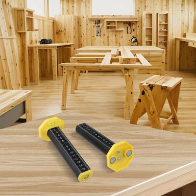 Set di Righelli di Altezza con Base Magnetica per Misure Accurate in Falegnameria