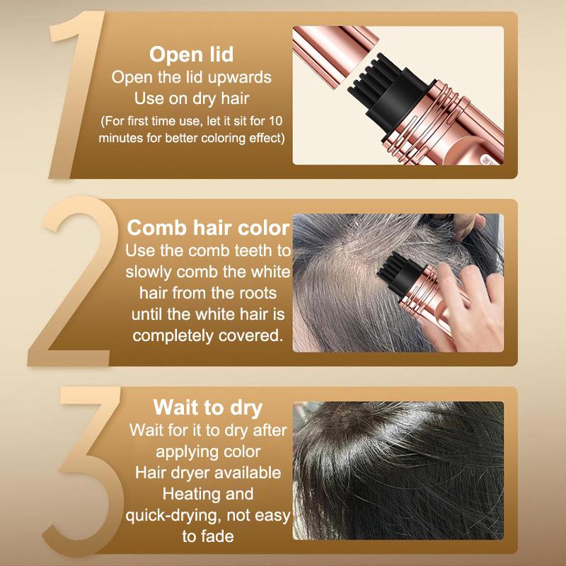 Quick Hair Styling Pen For Instant Touch Up Hair Dyeing Stick Roots Coverage For Busy Workdays And Nights