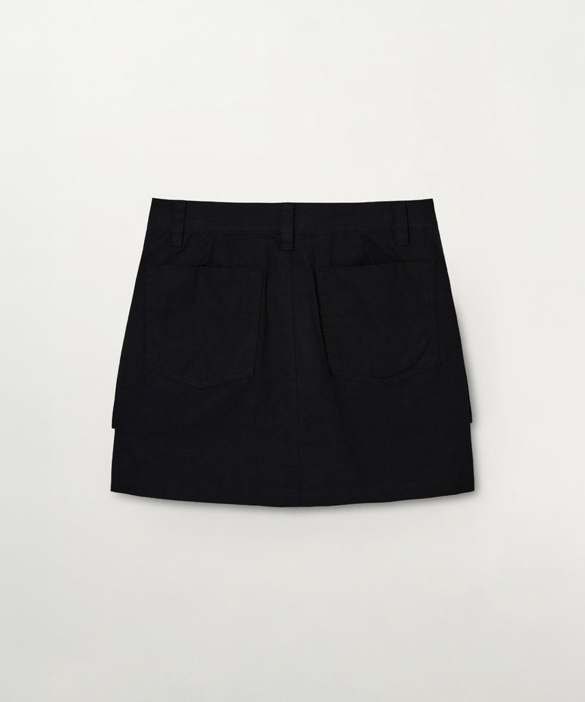 Seteo (W) Ripstop Cargo Mini Skirt Black