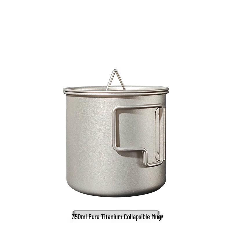 Ultralight Pure Titanium Camping Mug, 350ML