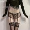 Black One-piece Suspender Stockings, Ultra-thin Sexy Over-the-knee Long Socks with Lace Trim, Sexy White Thigh-high Stockings for Women