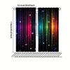 2pcs Magic Rainbow Galaxy Curtains Polyester Light Filtering Drapes for Kids Bedroom Playroom Shining Star Pattern Home Decor