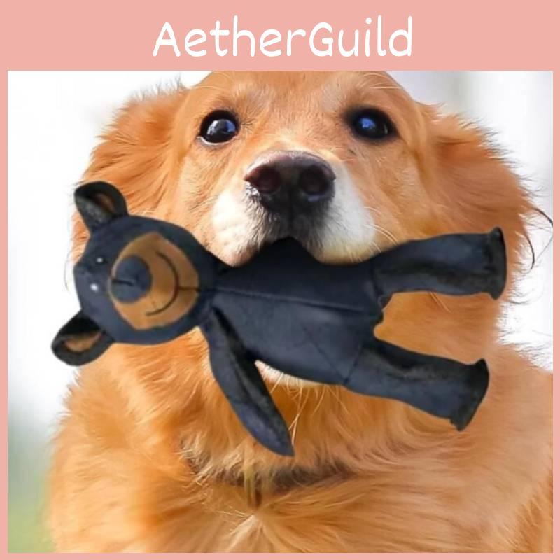 Cute Bear Pet Toy With Sound Design  For Dogs To Grind Their Teeth Play And