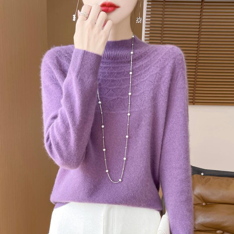 Pulover de cașmir pentru femei cașmir Qinghe 30% cașmir 70% lână cald și la modă versatil toamnă și iarnă