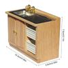 1/12 Scale Miniature Kitchen Sink Cabinet for Toy House Bathroom Decors Vintage Styles Collectible Toy House Models