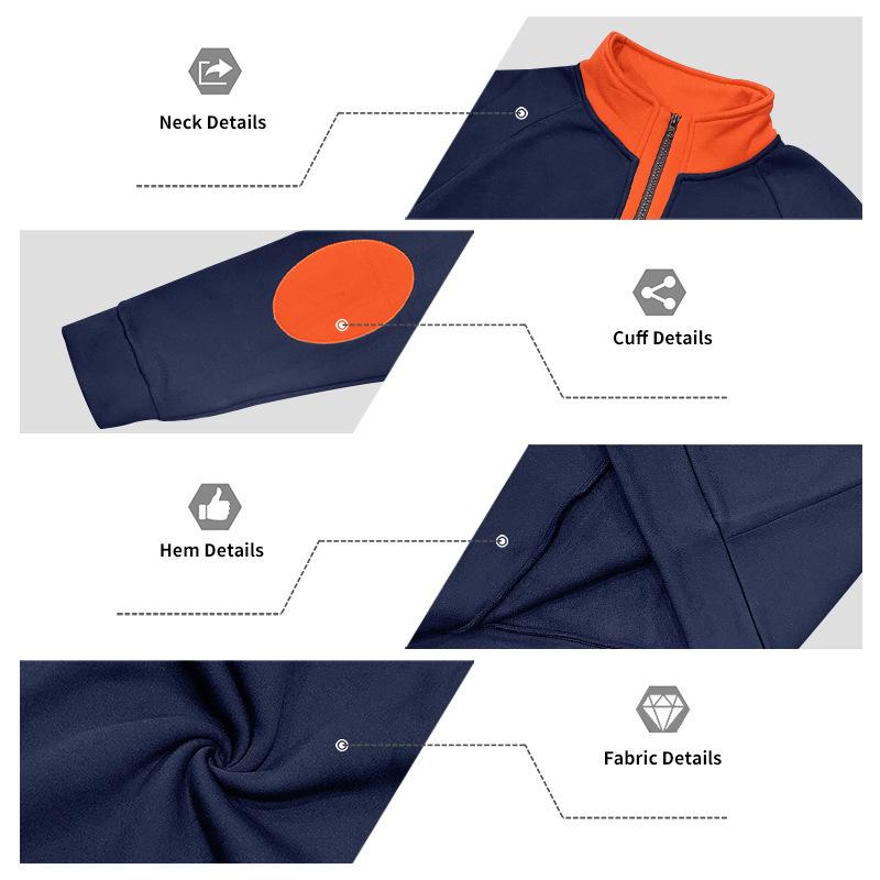 Herbst/Winter Neuankömmling Herren Schwergewicht Fleecegefüttert Übergroß Stehkragen Lässiger Hoodie & Workwear-Stil Hosen Set