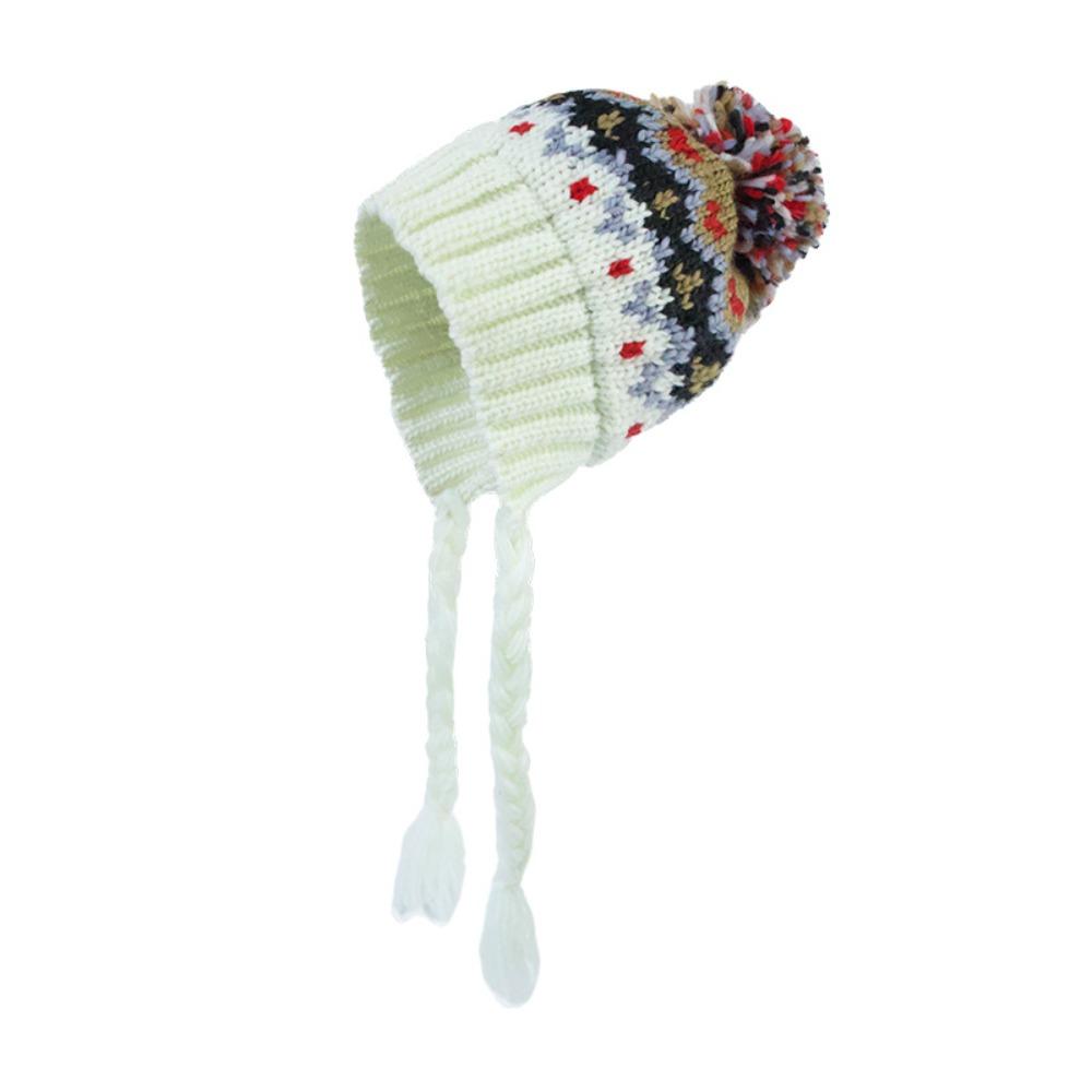 Windproof Children Knitted Hat Autumn Winter Ear Protection Hats Cute Boys Girls Beanie Cap  Kids