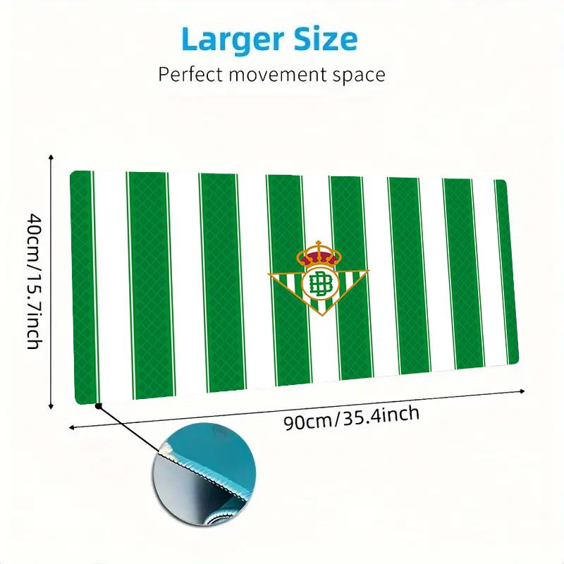 Real Betis Color Mouse Pad Large Gaming Table Cushion Non-slip Laptop Tablet Big Mousepad XXL Mat Mini PC Playmat With Lock edge
